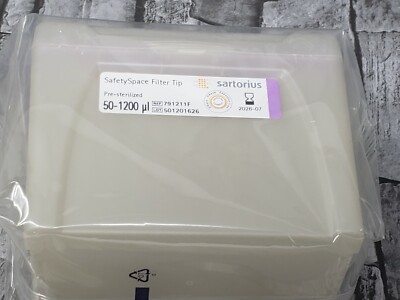 Sartorius SafetySpace 791211F Filter Tip 50-1200 µl single tray 96 Tips Exp 7/26