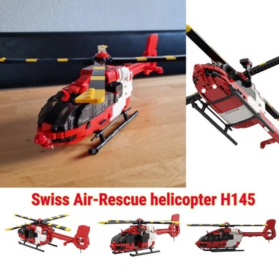 Schweizer Rega Rettungshubschrauber H145 Mok Blöcke Hubschrauber Flugzeug Eurocopter