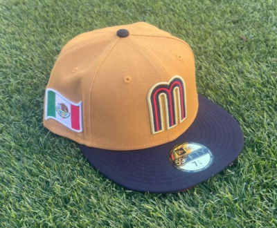 Mexico Fitted Hat Khaki/ Black color rare