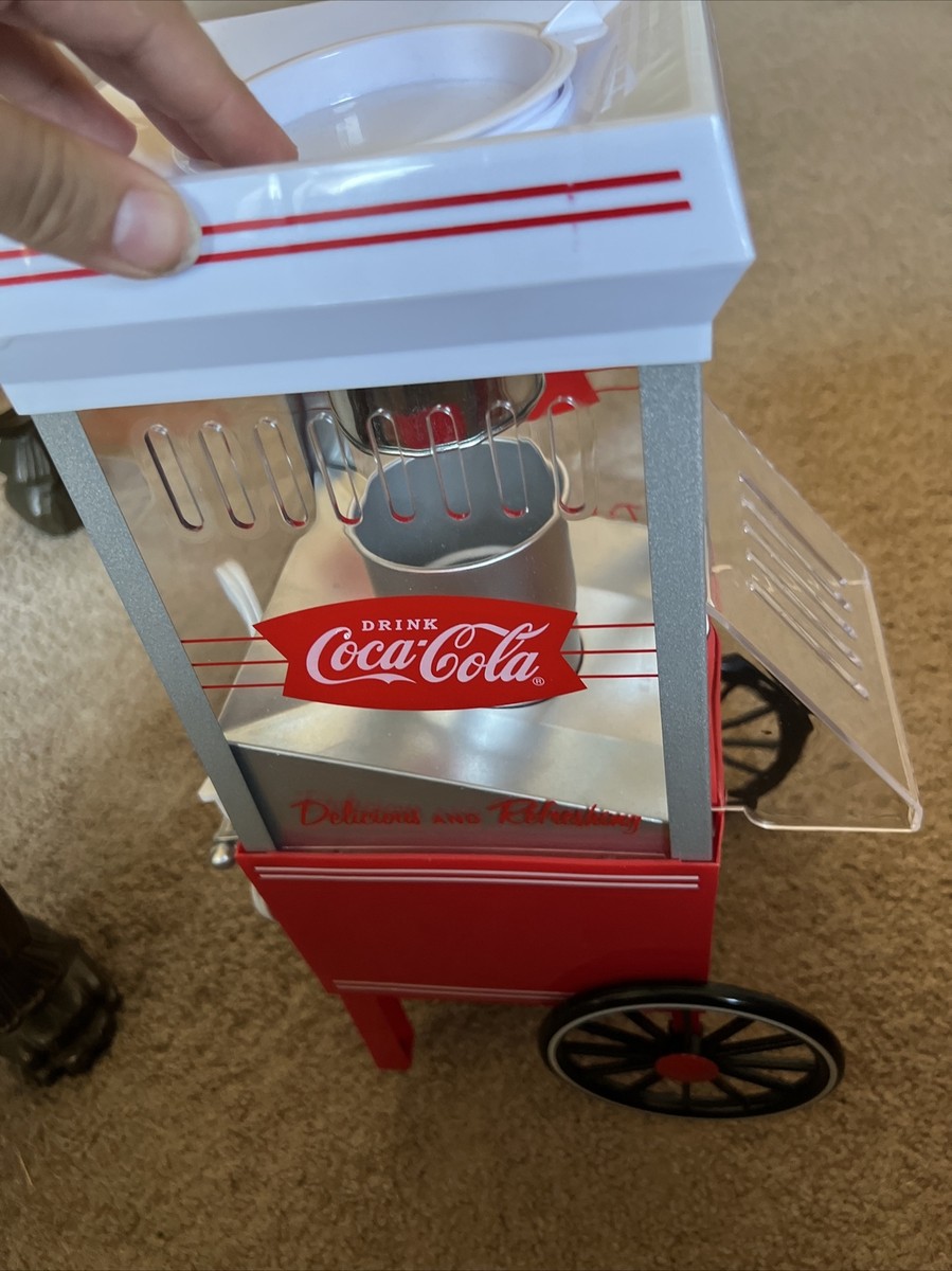 Nostalgia OFP501COKE Coca-Cola 12-Cup Hot Air Popcorn Maker [AAR43]