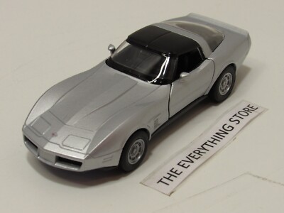 WELLY 82 CHEVY CORVETTE 4.75 INCHES LONG METALLIC SILVER NO BOX FREE SHIP