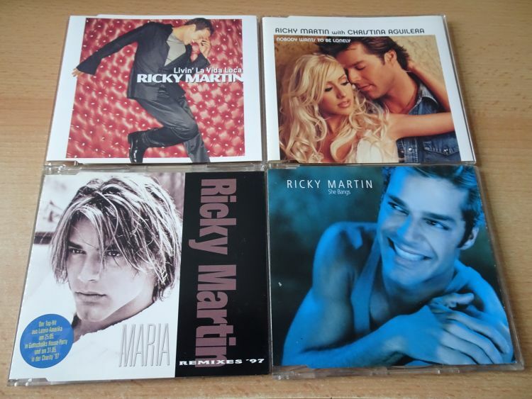 5 Maxi CD Set Ricky Martin: She bangs + Maria + Livin la vida loca + Private emo