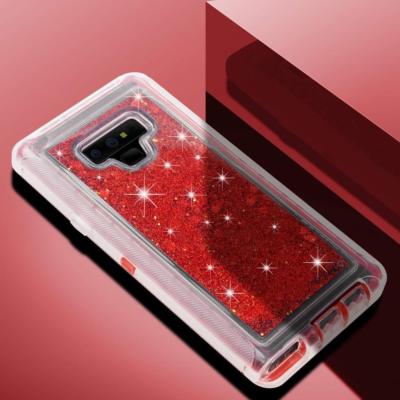 For Samsung Galaxy Note 9 Glitter Clear Armor Quicksand Liquid Phone Case Cover