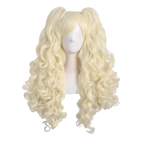 Mapof Beauty 28" Long Wavy Cosplay Wigs Lolita Curly Wavy 2 Ponytail Hair - Picture 9 of 47