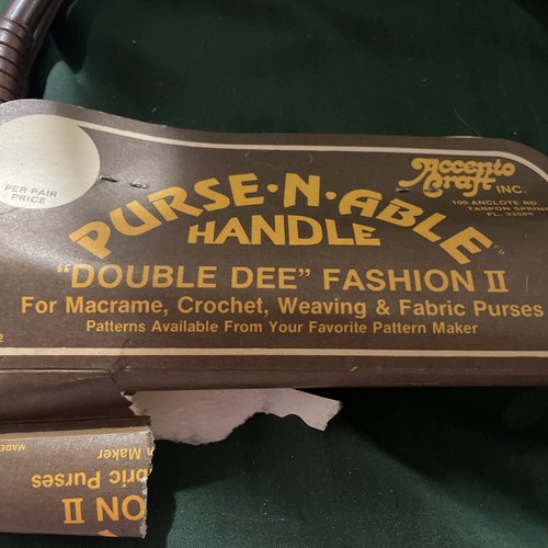 Vtg Purse-N-Able “Double Dee” Handles NEW Accento Craft Rounded Edges - Picture 3 of 4