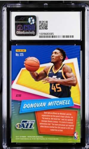 2017-18 Panini Revolution Donovan Mitchell ASTRO CSG 8.5 RC Rookie NM-MT+ CGC - Picture 2 of 2
