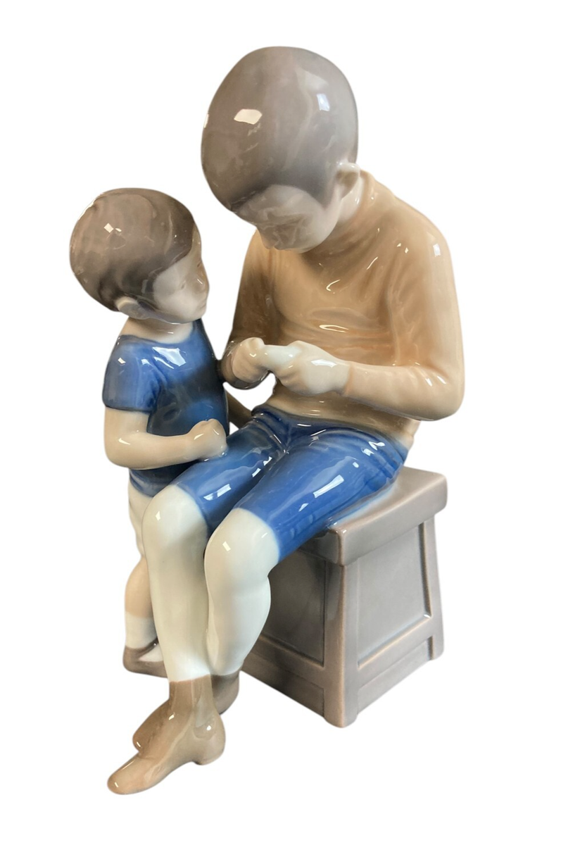 トムとウィリー　＃1648　★B＆G（ロイヤルコペンハーゲン）デンマーク　Vtg Bing and Grondahl B&G Tom & Willy 1648 Boys Brothers Figurine