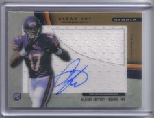 ALSHON JEFFERY 2012 TOPPS STRATA CLEAR CUT ROOKIE JERSEY AUTOGRAPH GOLD 53/99