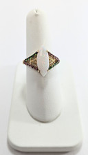 14K Gold Opal & Diamond Ring, Size 7-1/8