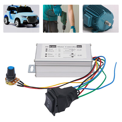 Monitor Dimmer Governor Reversible DC Motor Speed Controller 20A 1200W