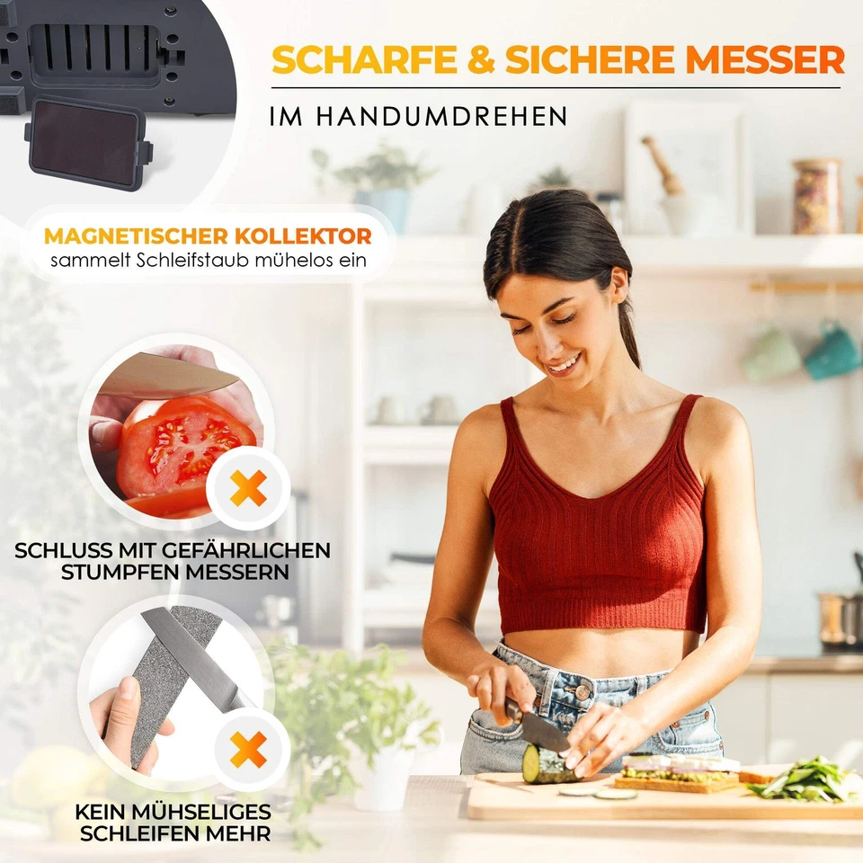 AUSTEIN® Diamant-Messerschärfer TG2202 mit 20 Grad, Elektrischer 3 Phasen Messer - Bild 2 von 4