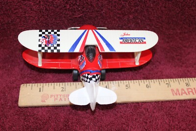 ToySmith John American Pull Back Bi-Plane
