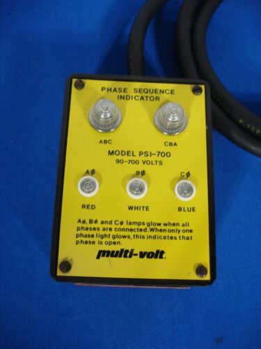 Multi-Volt PSI-700 Phase Sequence Indicator 90-700 Volts - Picture 2 of 6
