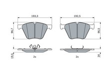 BOSCH 0 986 424 920 Bremsbelagsatz, Scheibenbremse für ROLLS-ROYCE