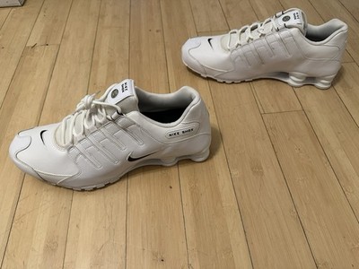 Size 15 Men SHOX NZ EU NikeShoes 501524 106 White Black | eBay
