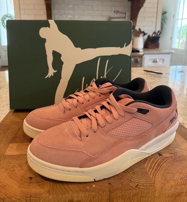 Jordan Air Jordan Flight Pink/White/Black Low Top Lace-Up Athletic Sneaker Men s