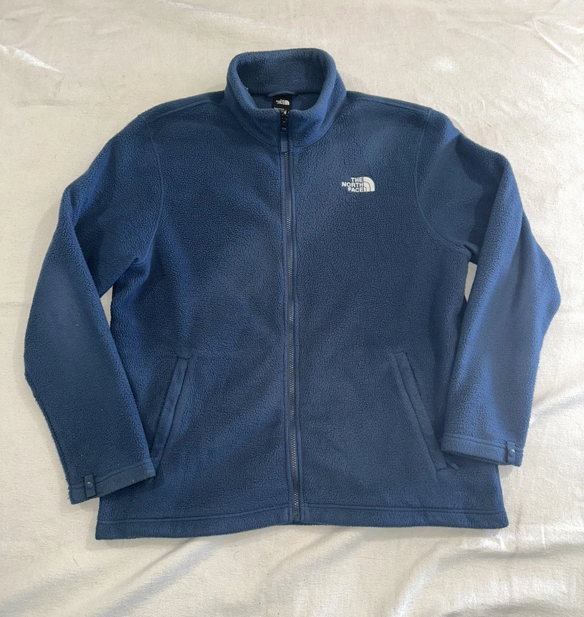 The North Face Jacket Mens Extra Large Blue Fleece Full Zip Hiking Ski Outdoors