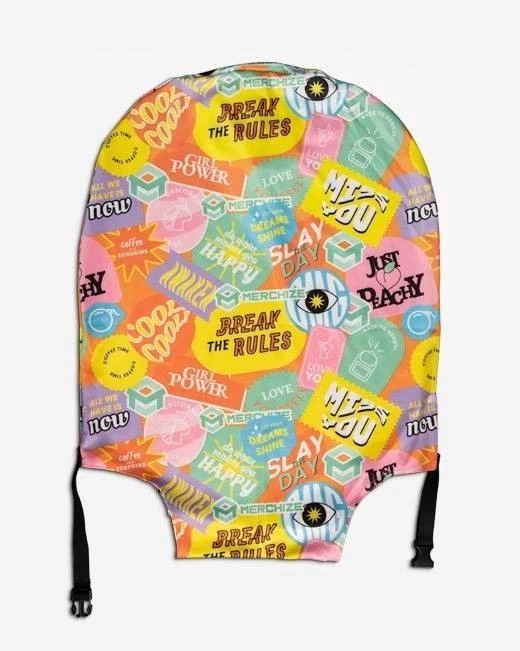 Playful Pattern Luggage Cover, Stitch Suitcase Protector