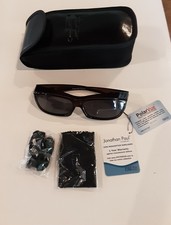 Jonathan Paul Fitovers Over-the-Glasses Sunglasses 58-15-128 Olive Charcoal Gray