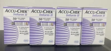 4 Boxes Accu-Chek  Inform II Blood Glucose Test Strips 50/Box Exp 06/30/2026