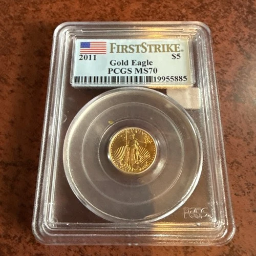 2011- Gold Eagle $5- PCGS MS 70 First Strike