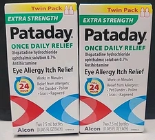 2 Units of Pataday ~ Extra Strength ~ Twin Pack ~ Once Daily Relief ~ Exp 11/26+