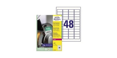 AVERY Zweckform Folienetikett 45,7 x 21,2 mm (B x H) weiß 1.920 Etik./Pack.