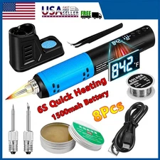 Cordless Soldering Iron Kit LED Display Portable Soldering Tools 392°F to 842°F