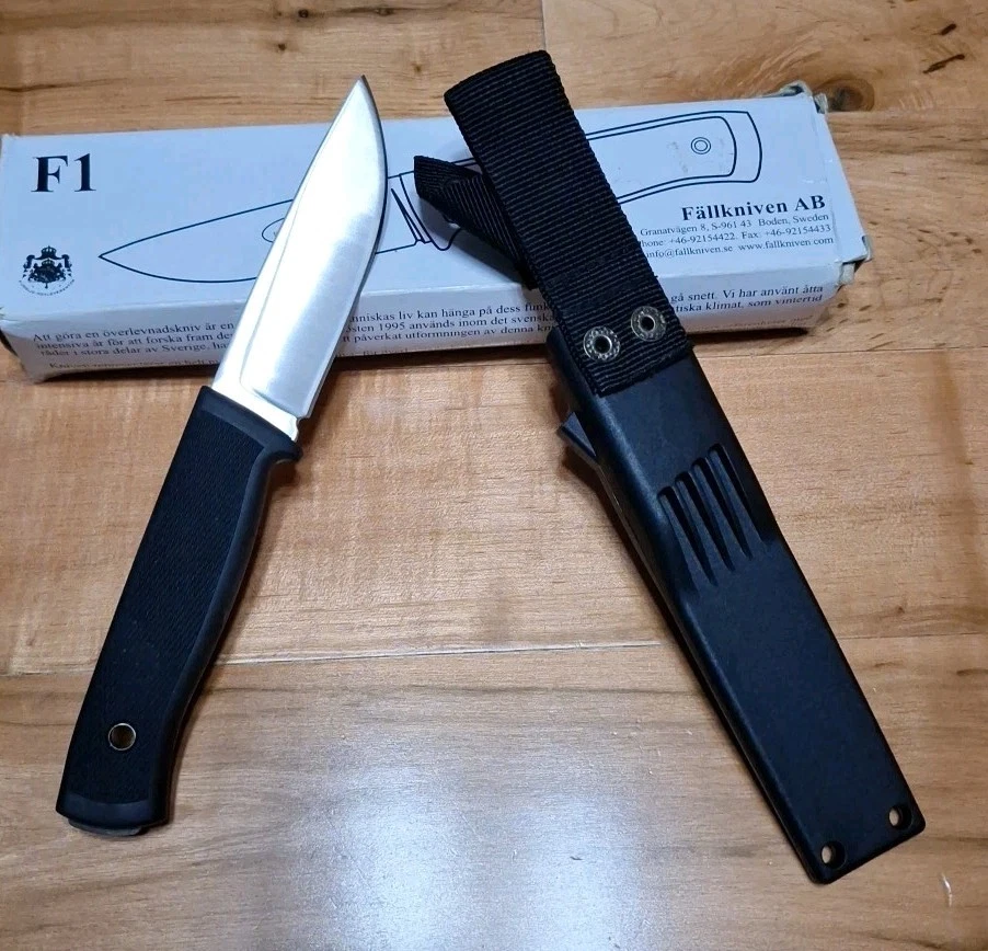 FALLKNIVEN F1 PILOT SURVIVAL KNIFE SS BLACK SHEATH NEVER USED MINT CONDITION - Image 2 of 4