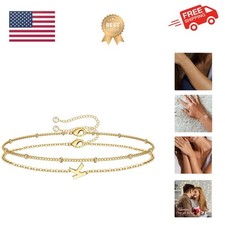 Valentines Day Gifts for Her Women - Layered Initial Bracelets Gift Letter A-...