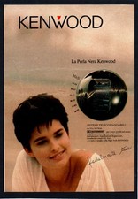 PUBBLICITÀ KENWOOD PERLA NERA HI-FI 1990 BLACK PEARL ADVERT WERBUNG PUBLICITÉ