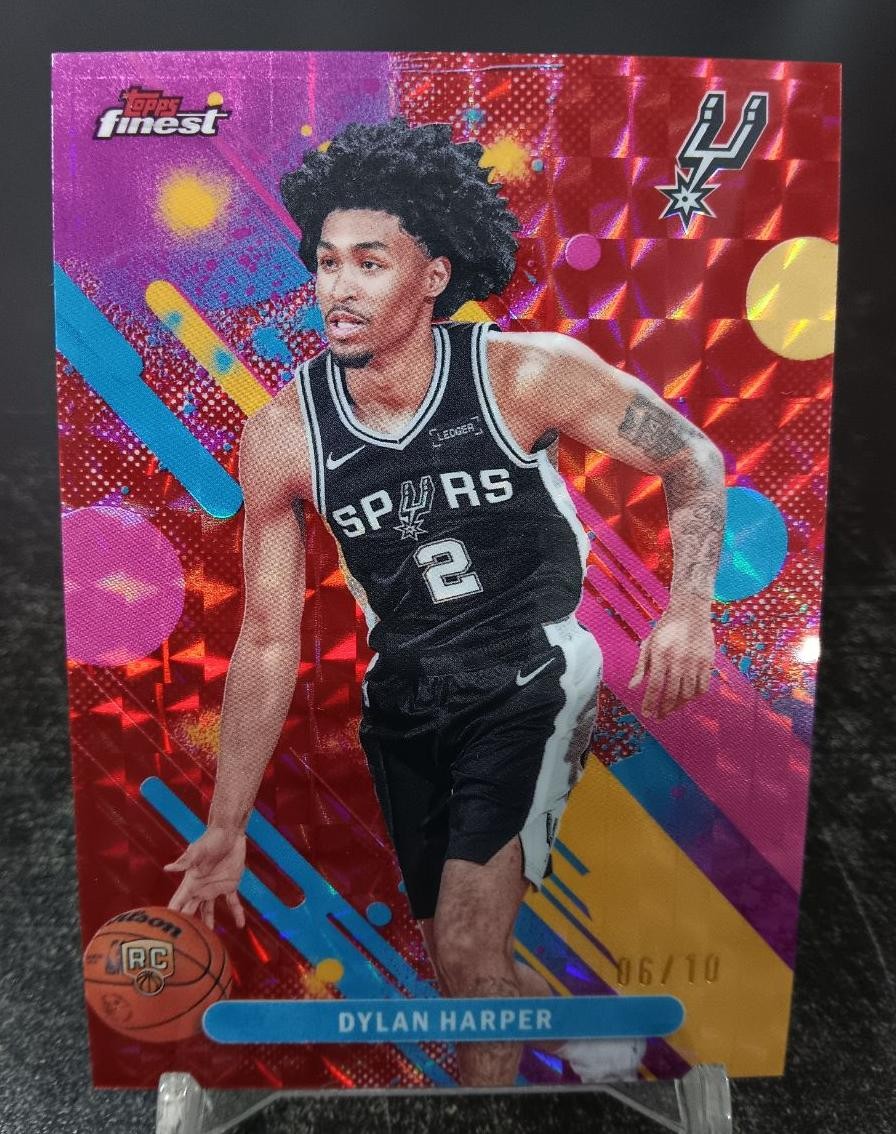 2025-26 Topps Finest Dylan Harper #2 Common RC Rookie Geometric Red /10