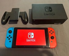 Nintendo Switch HAC-001 32GB 1080p Region Free Console Dock Grip Red/Blue