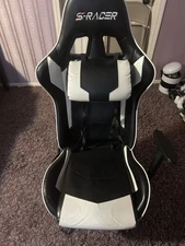 S Racer Gaming Chair Leather Swivel Chair with Headrest 100% Authentic 