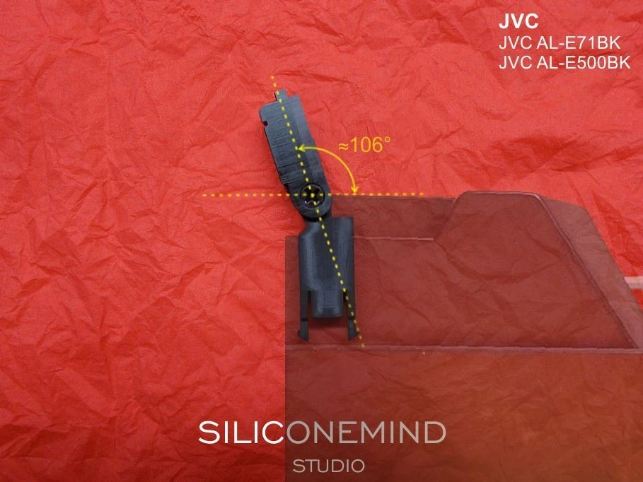 Replacement hinges (x2) for JVC AL-E71BK, JVC AL-E500BK - Image 4 of 4