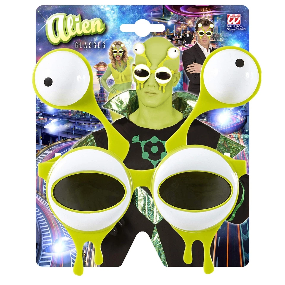 Widmann wid14402? Lunettes Alien avec yeux doubles, jaune, taille unique - Photo 2/4