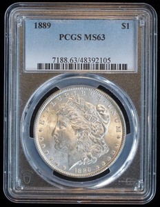 1889 Morgan Silver Dollar PCGS MS63
