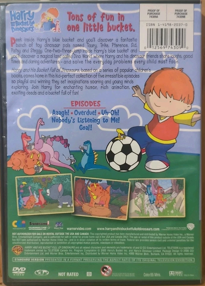 Harry And His Bucket Full of Dinosaurs DVD To Dino World and Back! 5 Episodes - Image 2 of 3