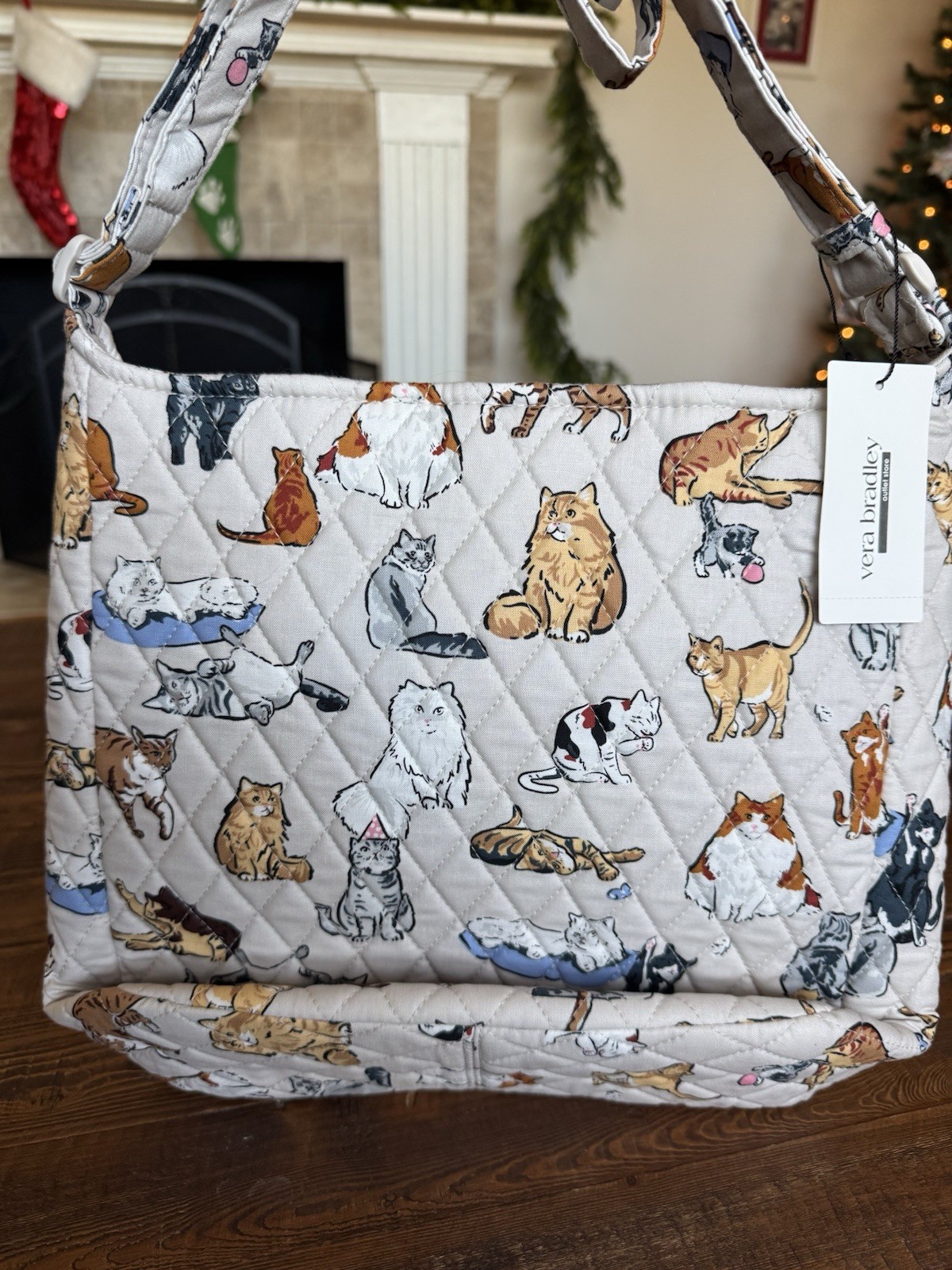 Vera Bradley Essential XL Crossbody A Cat’s Life Cat Purse New With Tags NWT