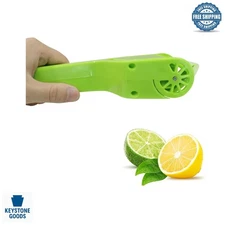 Portable Green Manual Citrus Juicer - Easy-Squeeze, Fold Flat Lemon & Lime Press