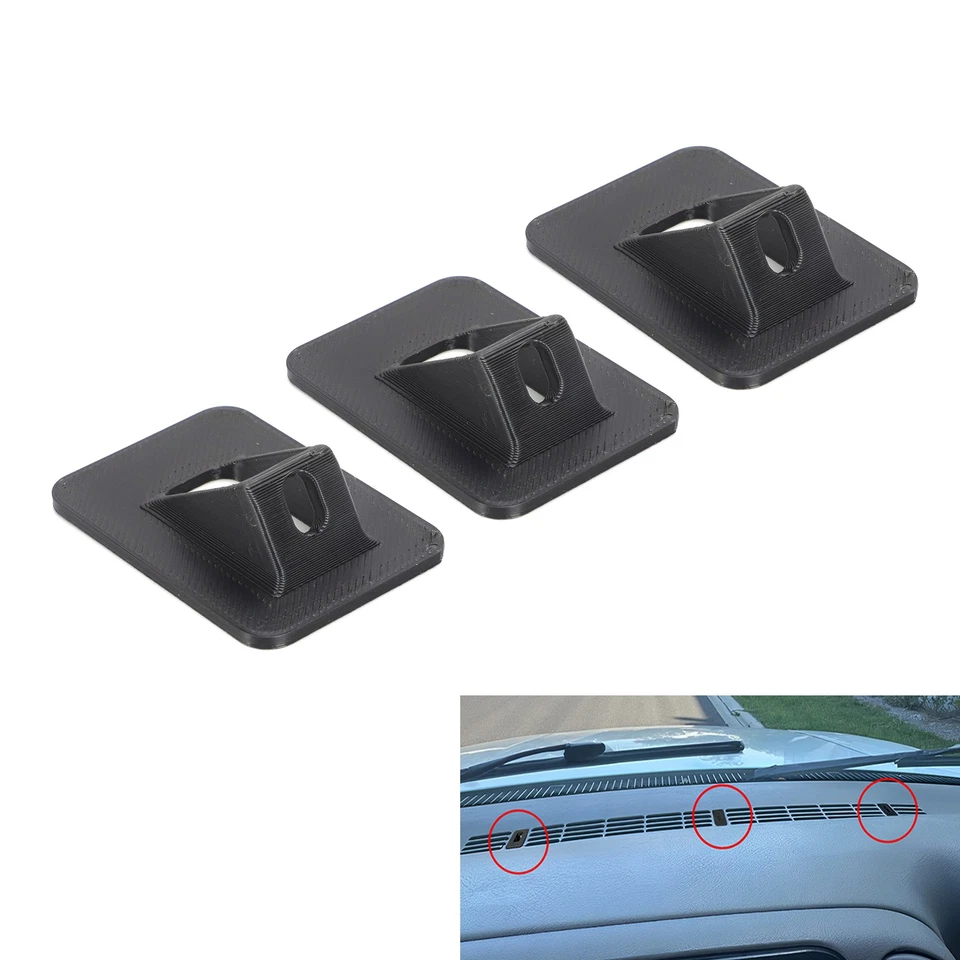 Para Chevy 1500 GMC Silverado CK 1995-1998 Yukon Tahoe Inserto de ahorro de tablero negro 3X Foto 2 de 4