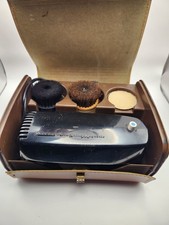 Vintage Ronson Roto Shine Magnetic Shoe Polisher Kit Tested Working Case
