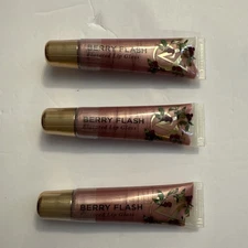 Victoria's Secret Satin Gloss Flavored Lip Shine Berry Flash 3 PACK