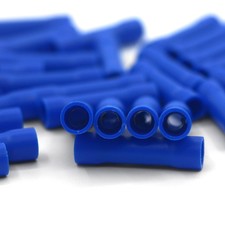 10-100pcs 16-14 Gauge Ga AWG Blue Vinyl Butt Crimp Splice Connectors Insulated