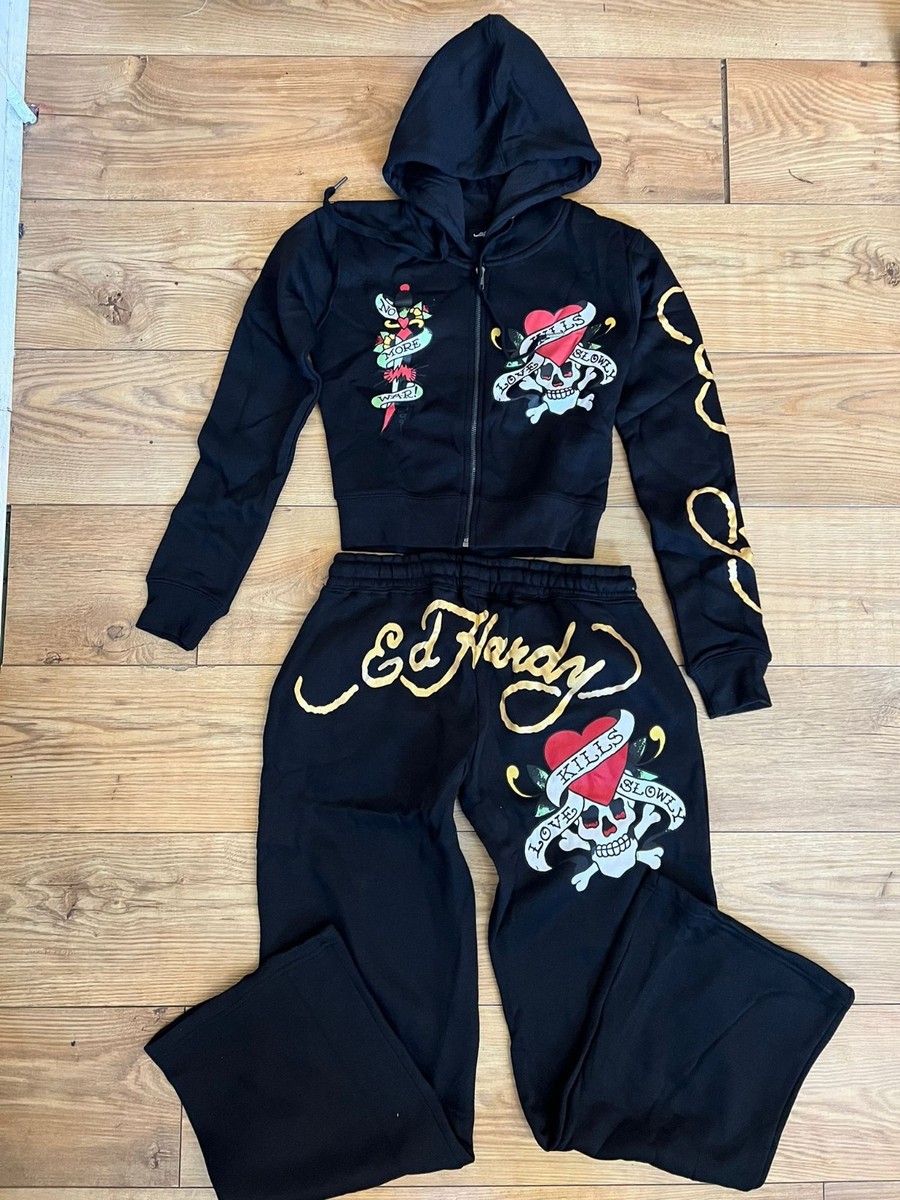 お値下げ中！ House of Hardy ハーディー　ブレザーボタンセット Women's Ed Hardy Tracksuit Small Black | eBay