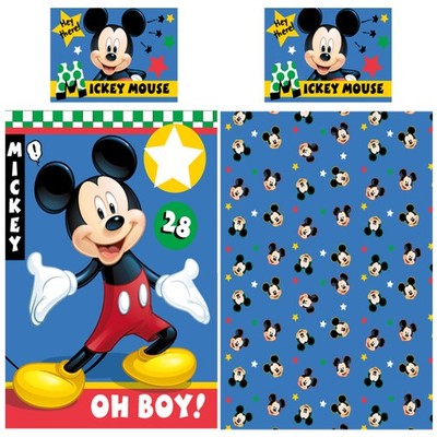 Disney Mickey Mouse Baby/Kleinkind Bettwäsche Oh Boy 135x100 60x40 cm Baumwolle