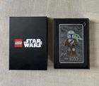 LEGO Insiders Star Wars Mandalorian & Grogu Metal Card + Stand In Hand