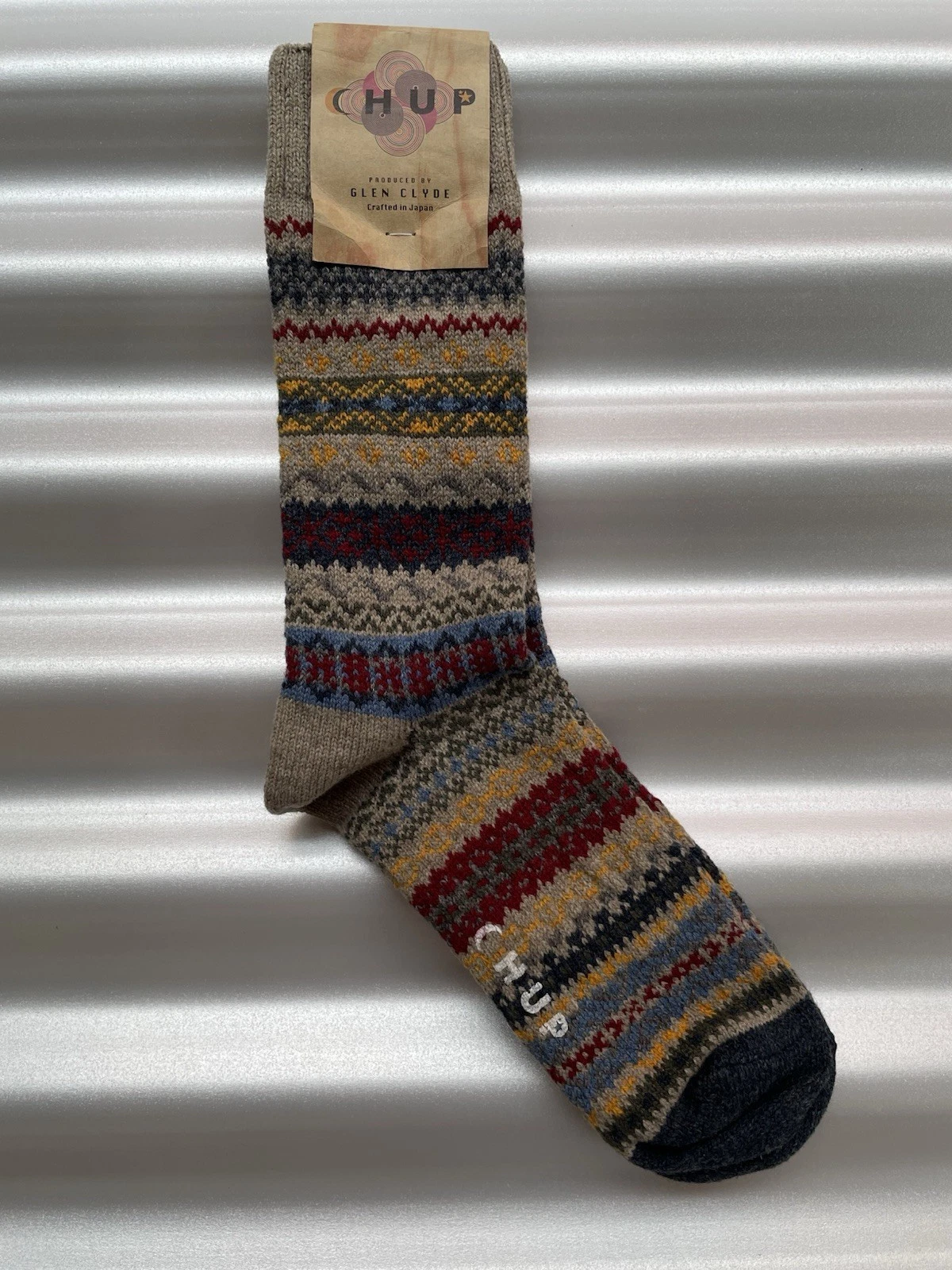 CHUP Produced By Glen Clyde Japan Bungalow Classic Knit Pattern Beige Wool Socks
Opens in a new wind