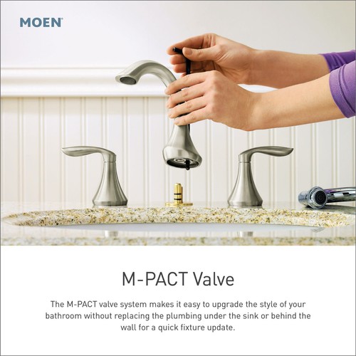 Moen TV6220 Boardwalk 1.2 GPM Widespread Bathroom Faucet - Bronze - Bild 7 von 8