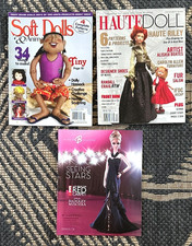 Lot of 3 Vintage Doll Magazines Soft Dolls/Haute Doll and Barbie Catalog